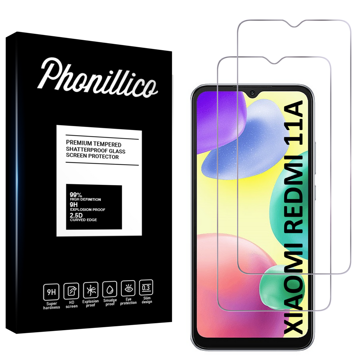 Coque Et Protection écran - Phonillico - Xiaomi Redmi A5 4G - Souple - Transparent - 2 Verres Trempé - Téléphonie