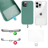 Cordon Tour de cou - Universel - Réglable - Noir - Lanière transparente