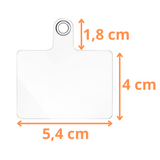 Cordon Tour de cou - Universel - Réglable - Noir - Lanière transparente