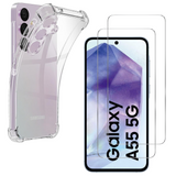 PACK 3en1 avec Coque Antichoc pour Samsung Galaxy A55 5G