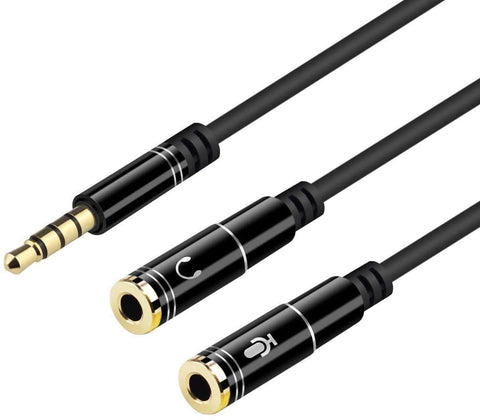 Cable Double Jack Femelle Adaptater Audio et Micro | Phonillico