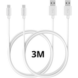 Cable usb 2.0 blanc Nokia (3 mètres)