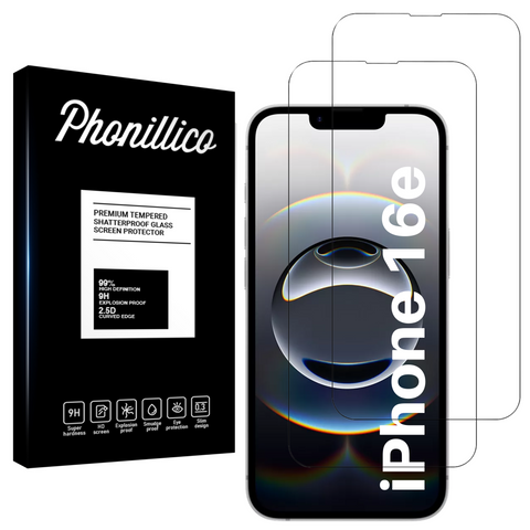 Lot 2 Verres Trempé iPhone 16e - Phonillico