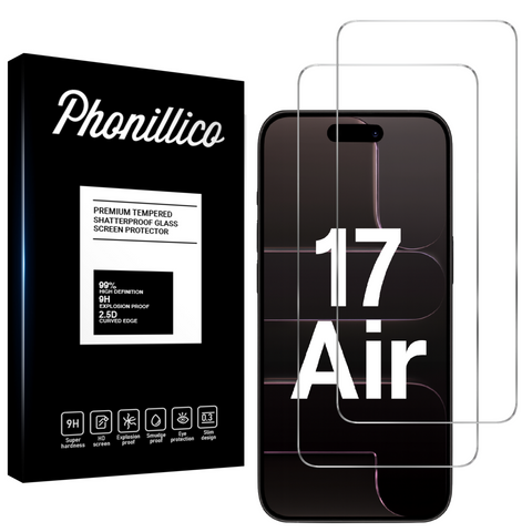 Lot 2 Verres Trempé iPhone 17 Air - Phonillico