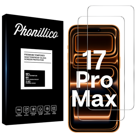 Lot 2 Verres Trempé iPhone 17 Pro Max - Phonillico