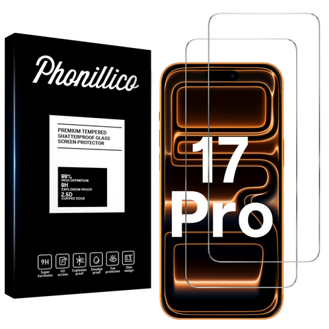 Lot 2 Verres Trempé iPhone 17 Pro - Phonillico