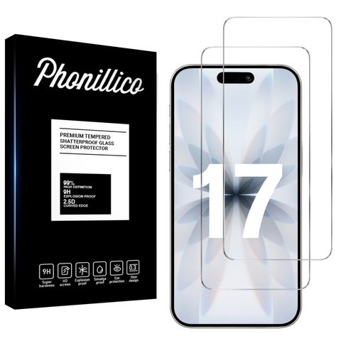 Lot 2 Verres Trempé iPhone 17 - Phonillico