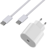 Chargeur Rapide 20w + Cable USB-C / USB-C 2 mètres iPhone 17 / 17 AIR / 17 PRO / 17 PRO MAX / 17e / 16e (Copie) - Phonillico