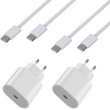 Chargeur Rapide 20w + Cable USB-C / USB-C 2 mètres iPhone 17 / 17 AIR / 17 PRO / 17 PRO MAX / 17e / 16e (Copie) - Phonillico