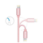 Cable nylon rose iPhone (1 mètre)