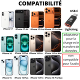 Lot 2 Adaptateurs USB-C vers Lightning