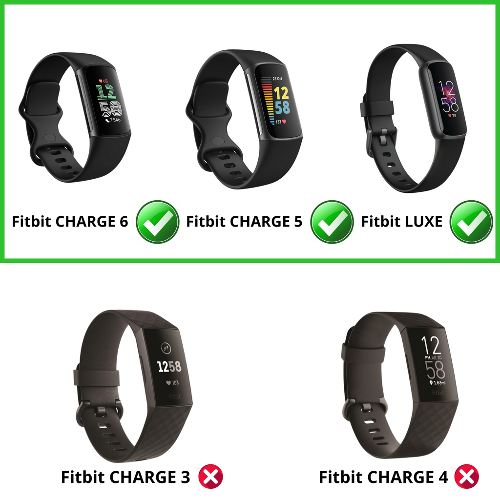 Chargeur Magnétique Fitbit - 2 Pièces, Compatible Charge 6/5/Luxe, Câble USB 50 Cm, Noir - 8