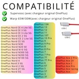 Cable charge rapide usb-c to usb-c rouge OnePlus (1 mètre)