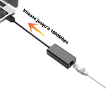 Adaptateur USB 3.0 vers Ethernet Rj45 Gigabit à 1000 Mbps