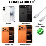 Cable Nylon Tressé USB-C / USB-C iPhone série 17 (2 mètres)