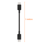 Cable usb-c / usb-c noir pour Samsung (1 mètre)