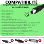 Chargeur Trottinette Secteur Cable  42V Xiaomi / Ninebot Kickscooter / Segway