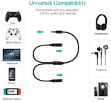 Cable Splitter Audio Double Jack Adaptateur