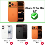 Lot 2 Verres Trempé Anti Espion iPhone 17 Pro Max