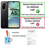 PACK 3en1 avec Coque Antichoc pour Xiaomi Redmi A5 4G (EU Version)