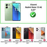 PACK 3en1 avec Coque Antichoc pour Xiaomi Redmi Note 13 4G