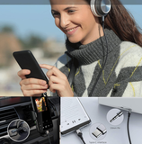 Cable Audio Voiture Prise Jack Auxiliaire USB-C Noir