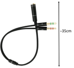Cable Double Jack Mâle Adaptateur Audio et Micro