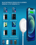 Chargeur Rapide 20w + Chargeur Induction Compatible MagSafe iPhone 17 / 17 AIR / 17 PRO / 17 PRO MAX / 17e / 16e - Phonillico