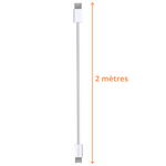 Cable Nylon Tressé USB-C / USB-C iPhone série 15 / série 16 (2 mètres)