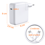 Chargeur 87W + Cable USB-C USB-C pour MacBook