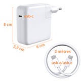 Chargeur 96W + Cable USB-C USB-C pour MacBook