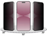 Lot 2 Verres Trempé Anti Espion iPhone 16
