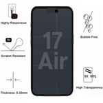 Lot 2 Verres Trempé Anti Espion iPhone 17 Air