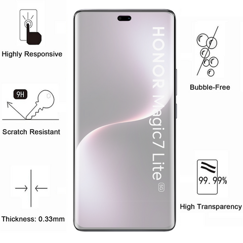 Lot de 2 Verres Trempé pour Honor Magic 7 Pro 5G Film Vitre Protection Ecran Lot de 2 Verres Trempé pour Honor Magic 7 Pro 5G Film Vitre Protection Ecran