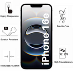PACK 3en1 avec Coque Hard Antichoc pour iPhone 16e
