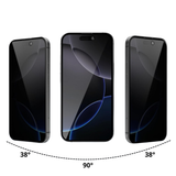 Lot 2 Verres Trempé Anti Espion iPhone 17