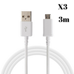 Cable usb 2.0 blanc Xiaomi (3 mètres)