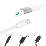 Cable usb-c nylon argent Huawei (1 mètre)