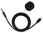Cable Audio Voiture Prise Jack Auxiliaire USB-C Noir