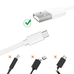 Cable usb-c nylon argent Xiaomi (1 mètre)