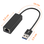 Adaptateur USB 3.0 vers Ethernet Rj45 Gigabit à 1000 Mbps
