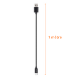 Cable usb-c noir Crosscall (1 mètre)