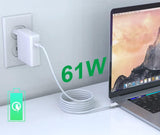 Chargeur 61W + Cable USB-C USB-C pour MacBook