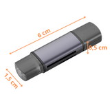 Adaptateur Lecteur de carte SD / Micro SD avec  USB-C / USB OTG