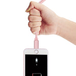 Cable nylon rose iPhone (1 mètre)