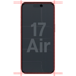 Lot 2 Verres Trempé Anti Espion iPhone 17 Air