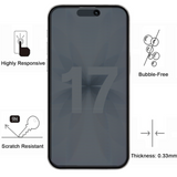 Lot 2 Verres Trempé Anti Espion iPhone 17