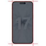 Lot 2 Verres Trempé Anti Espion iPhone 17