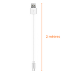 Cable usb-c blanc Xiaomi (2 mètres)
