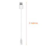 Cable usb-c blanc Crosscall (2 mètres)